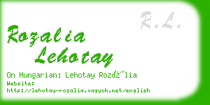 rozalia lehotay business card